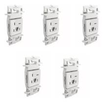 Tomada telefone híbrida telebrás rj11 lz050 pial lorenzetti - kit c/5 Tomada telefone híbrida telebrás rj11 lz050 pial lorenzetti - kit c/5