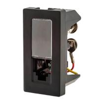 Tomada Telefone RJ11 4 Fios 1M Preta 615010PT