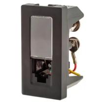 Tomada Telefone Rj11 Conector 4 Fios Preto Pial Plus+ Legrand Única Tomada Telefone Rj11 Conector 4 Fios Preto Pial Plus+ Legrand Única