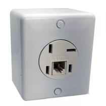 Tomada Telefone Telebras RJ11 Sobrepor Sistema X Canaleta