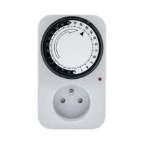 Tomada Temporizadora Mecânica 24 Horas Com Plugue Alemão/Francês 16A 3680W De Alta Potência Com