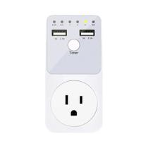 Tomada Temporizadora Multifuncional Universal Com Protetor De Surto Relé De Tensão Interruptor