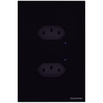 Tomada Touch Onne Smart Tramontina Preto Com 2 Tomadas 2p+t 10 A 250 V Tramontina Tomada Touch Onne Smart Tramontina Preto Com 2 Tomadas 2p+t 10 A 250 V Tramontina