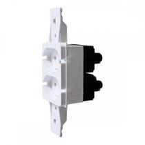 Tomada Transmobil 2 Tomada S/P 10A Branco 14051 Tomada Transmobil 2 Tomada S/P 10A Branco 14051