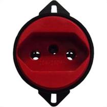 Tomada Transmobil 2P+T 10A Piso Vermelho 23054 Tomada Transmobil 2P+T 10A Piso Vermelho 23054