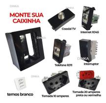 Tomada Tripla De Sobrepor 10a Externa Preta Preto