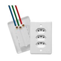 Tomada Tripla Monobloco 20a Stylus Ilumi Fácil Instalação