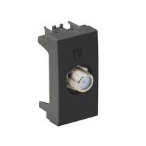 Tomada Tv Coaxial 75 Ohms Ebony Sleek Tomada Tv Coaxial 75 Ohms Ebony Sleek