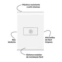 Tomada Tv Coaxial Tramontina Linha Liz Antena Televisão Sat