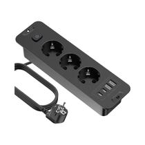 Tomada Ultra-Fina 7 Em 1 Com Interruptor, 2USB-A, 2USB-C, Carregamento Rápido De 20W, Proteção