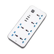 Tomada Universal Com 3 Portas USB E 1 Porta Tipo-C, Plugue UK/EU/US, Cabo De Extensão De 18m, Tomada