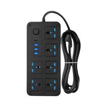 Tomada Universal Com 4 a 6 Saídas USB Tipo-C 2500W Cabo De Extensão Soquete Elétrico Plugue EU UK US