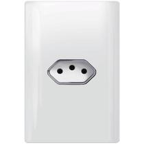 Tomada Universal Horizontal 2P+T 20A Dc 1200-30 Branco com Cromado Ekron