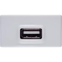 Tomada Usb 1 A Bivolt Tramontina Branco Compatível Liz Lux² Giz Tablet Lizflex Tramontina