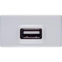 Tomada Usb 1 A Bivolt Tramontina Branco Compatível Liz Lux² Giz Tablet Lizflex Tramontina
