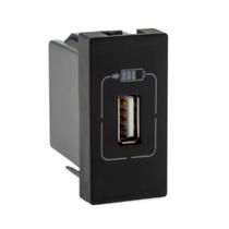 Tomada usb 1 mod. 1500ma preta 615088pt pial plus +