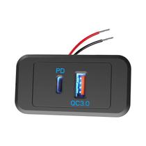 Tomada USB À Prova d'Água 12V Para RV, 36W PD USB-C, 18W QC 3.0, Soquete USB-A, Adaptador De Tomada USB À Prova d'Água 12V Para RV, 36W PD USB-C, 18W QC 3.0, Soquete USB-A, Adaptador De