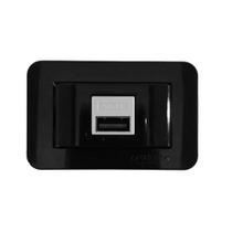 Tomada USB Charger 1 entrada Preta Lumitek