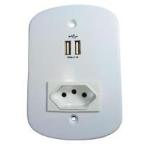 TOMADA USB COM PROTETOR 4x2 PARA RAIOS E SURTOS