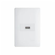 Tomada Usb Fame Habitat 15w Com Placa 4x2 Branca Tomada Usb Fame Habitat 15w Com Placa 4x2 Branca