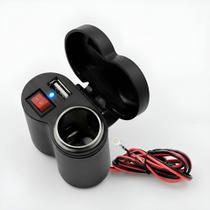 Tomada USB para Moto 12V + Carregador e Acendedor - marca