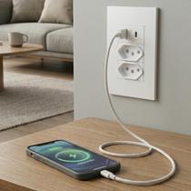 Tomada Usb Tipo C Parede Bivolt Carregador Universal Celular