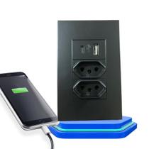 Tomada Usb Tipo C Parede Bivolt Carregador Universal Celular