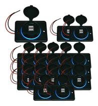 Tomada Usb Veicular Carregador Automotivo 20 Unidades Tomada Usb Veicular Carregador Automotivo 20 Unidades