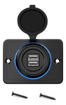 Tomada USB Veicular com 2 Portas para Carro, Van, Caminhão, Ônibus e Barco