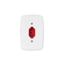 Tomada vertical vermelha simples 20A Pluzie Ideale