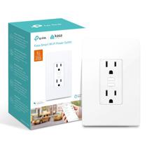 Tomada Wi-Fi embutida na parede Smart Plug Kasa KP200 Alexa Google White