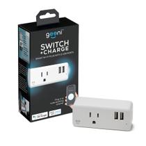 Tomada Wi-Fi Inteligente Geeni Switch+Charge com 2 Portas USB Tomada Wi-Fi Inteligente Geeni Switch+Charge com 2 Portas USB