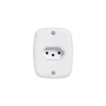 Tomada X 2P+T 10A Pluzie Branca - Sobrepor com Se Tomada X 2P+T 10A Pluzie Branca - Sobrepor com Se