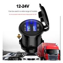 Tomadas Carregador de Carro 2 Portas USB 2.1A / 1.A DC5V 12~24V Carro Moto Trailer Lancha Caminhão Tomadas Carregador de Carro 2 Portas USB 2.1A / 1.A DC5V 12~24V Carro Moto Trailer Lancha Caminhão