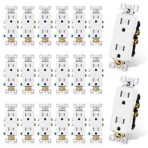 Tomadas de parede ELEGRP Matte White 15A 125V, pacote com 20 Tomadas de parede ELEGRP Matte White 15A 125V, pacote com 20
