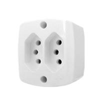 Tomadas de Sobrepor Retangular Ilumi Branco 10A Tomadas de Sobrepor Retangular Ilumi Branco 10A