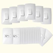 Tomadas e Interruptores Kit 26 Pç Casa Completa Branco Home