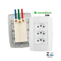 Tomadas Monobloco Tripla 20a Ilumi Fácil Instalação Tomadas Monobloco Tripla 20a Ilumi Fácil Instalação