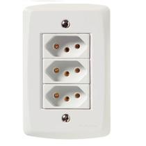 Tomadas tripla 10a 2p+t lux2 - tramontina Tomadas tripla 10a 2p+t lux2 - tramontina