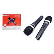 Tomate MT 1003 - Microfone Duplo Preto Com Fio e Resposta de Frequência Ampla Tomate MT 1003 - Microfone Duplo Preto Com Fio e Resposta de Frequência Ampla