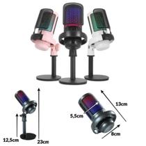 Tomatê MT 1060R - Microfone Profissional Gamer com RGB e USB
