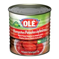 Tomate Pelado Inteiro Lata Olé 2,5kg Liquido Drenado 1,5kg