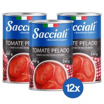 Tomate Pelado Lata Sacciali 400g Pack C/12Un