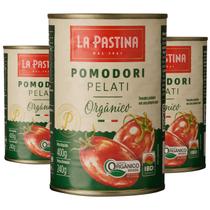 Tomate Pelado Orgânico LA PASTINA 400g (3 Latas) Tomate Pelado Orgânico LA PASTINA 400g (3 Latas)
