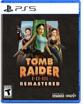 Tomb Raider I-III Remastered Starring Lara Croft - PS 5 EUA Tomb Raider I-III Remastered Starring Lara Croft - PS 5 EUA