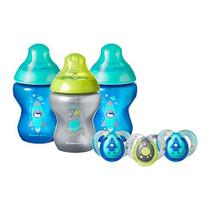 Tommee Tippee Mais Perto da Natureza Boldly Go Gift Set, 3x 9oz Baby Bottles, 3x 6-18mo Pacifiers, Slow Flow Breast-Like Nipple