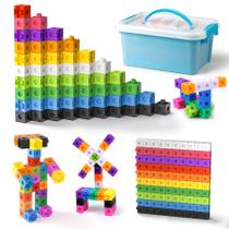 TOMMYHOME Cubos de Encaixe Matemáticos 301 Peças Conjunto Educativo