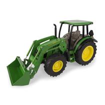 TOMY Trator John Deere 5125R 1/16 com Carregador Brinquedo para Idades de 3 a 12 Anos