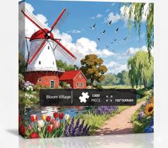 Tomzio Quebra-Cabeça de 1000 Peças para Adultos, Série Estações - Arte da Natureza Deslumbrante, Jogo Meditativo para Alívio do Estresse, Grande 71 cm x 51 cm, Presente Perfeito para Amantes da Natureza (Bloom Village) Tomzio Quebra-Cabeça de 1000 Peças para Adultos, Série Estações - Arte da Natureza Deslumbrante, Jogo Meditativo para Alívio do Estresse, Grande 71 cm x 51 cm, Presente Perfeito para Amantes da Natureza (Bloom Village)