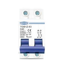 TOMZN 2P DC MCB 6KA 440V Mini disjuntor 3A 6A 10A 16A 20A 25A 32A 40A 50A 63A TOMZN 2P DC MCB 6KA 440V Mini disjuntor 3A 6A 10A 16A 20A 25A 32A 40A 50A 63A